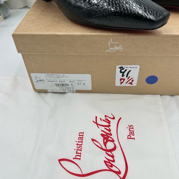 Women's Christian Louboutin PROMIDAVOL 35 croc effect Leather Chelsea boots 37.5 - Picture 4 of 12